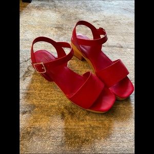 Charlotte Stone Allie in Bold Red - Worn Twice, Size 8
